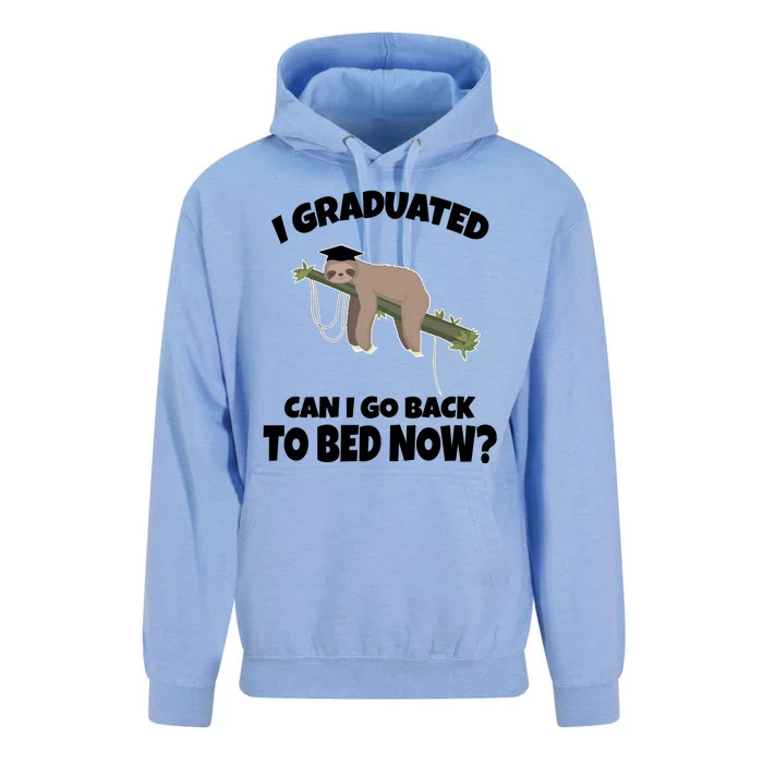 I Graduated Can I Go Back To Bed Now Sloth Unisex Surf Hoodie