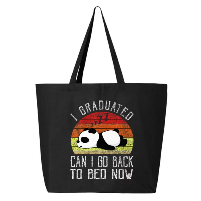 I Graduated Can I Go Back To Bed Now Cute Panda Sleeping 25L Jumbo Tote