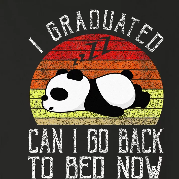 I Graduated Can I Go Back To Bed Now Cute Panda Sleeping Toddler Long Sleeve Shirt