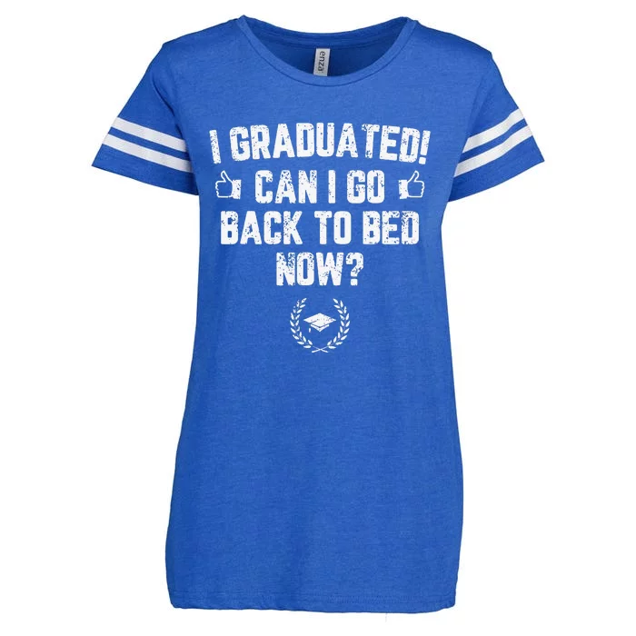 I Graduated Can I Go Back To Bed Now Graduation Enza Ladies Jersey Football T-Shirt