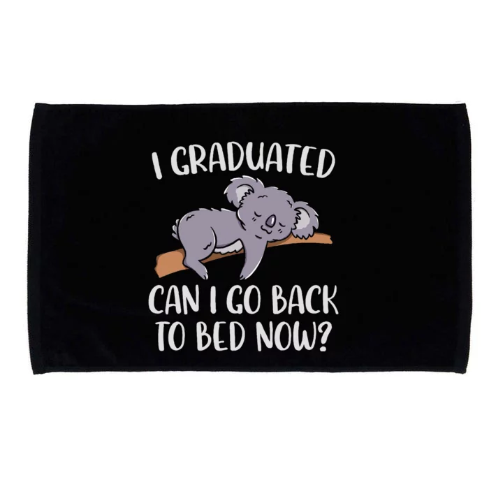 I Graduated Can I Go Back To Bed Now Koala Bear Graduation Microfiber Hand Towel