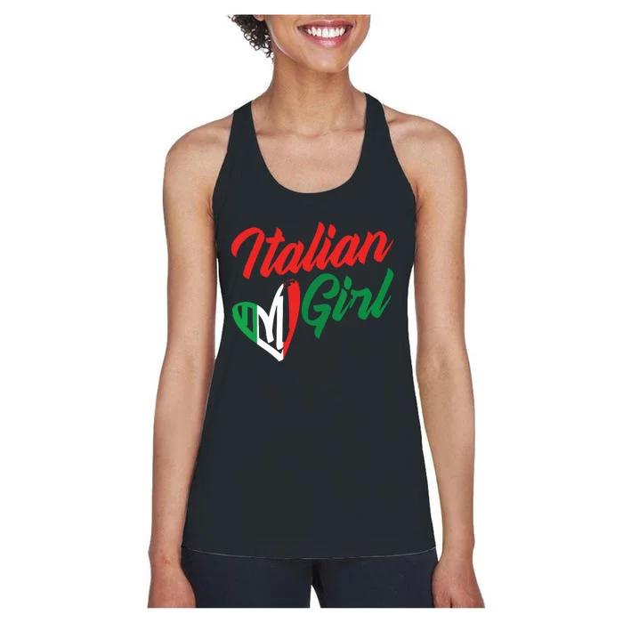 Italian Girl Cute Italy Culture Italian Roots Women's Racerback Tank