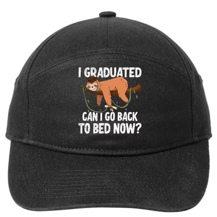 I Graduated Can I Go Back To Bed Now 7-Panel Snapback Hat