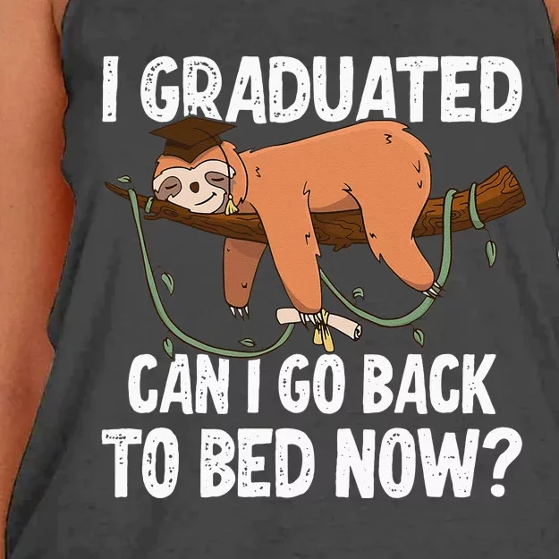 I Graduated Can I Go Back To Bed Now Women's Knotted Racerback Tank