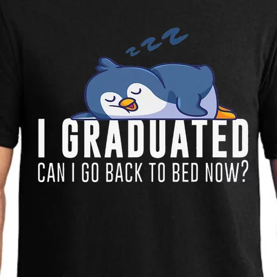 I Graduated Can I Go Back To Bed Now Graduation Penguin Pajama Set