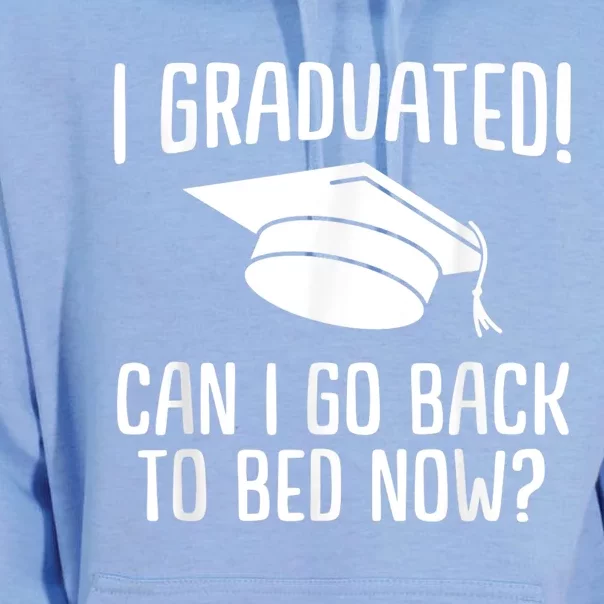 I Graduated Can I Go Back To Bed Now? Graduation Humor Unisex Surf Hoodie