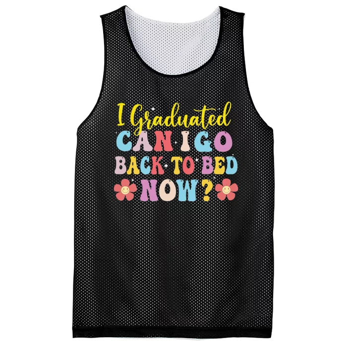 I Graduated Can I Go Back To Bed Now Graduation Mesh Reversible Basketball Jersey Tank