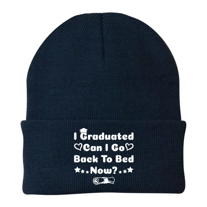 I Graduated Can I Go Back To Bed Now Funny Knit Cap Winter Beanie