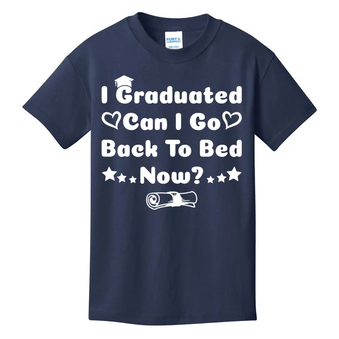 I Graduated Can I Go Back To Bed Now Funny Kids T-Shirt