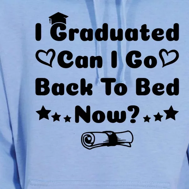 I Graduated Can I Go Back To Bed Now Funny Unisex Surf Hoodie