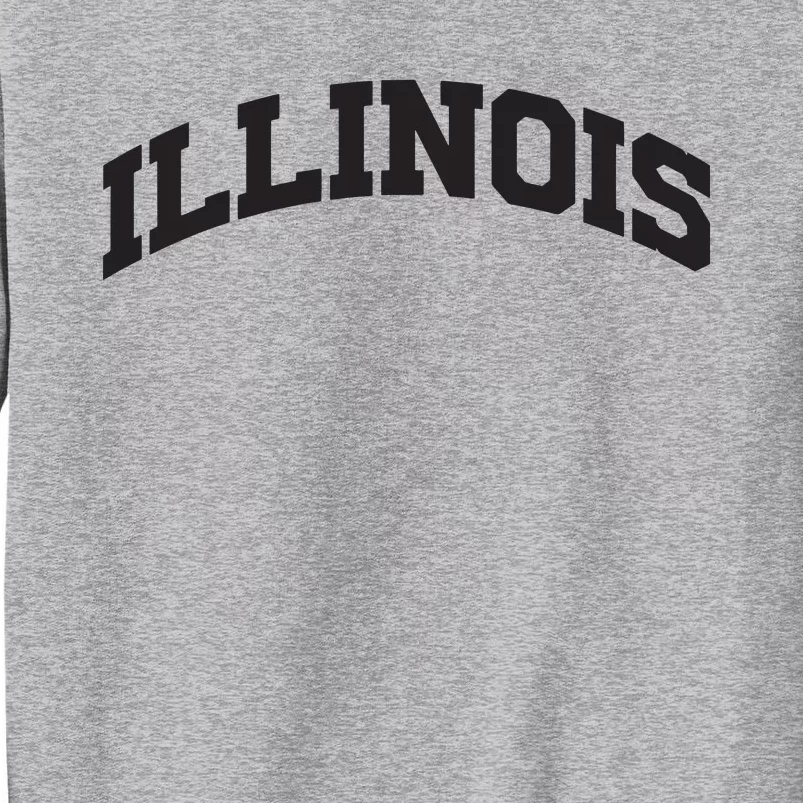 Illinois Gift College University Text Sports Design Tall Sweatshirt