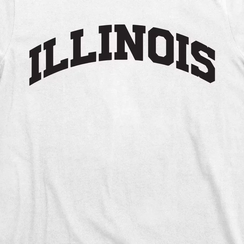 Illinois Gift College University Text Sports Design T-Shirt