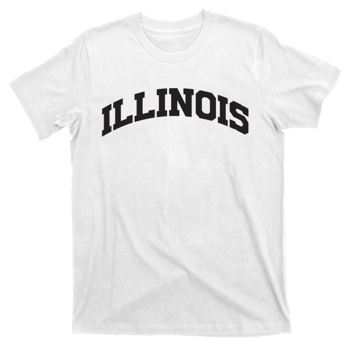 Illinois Gift College University Text Sports Design T-Shirt