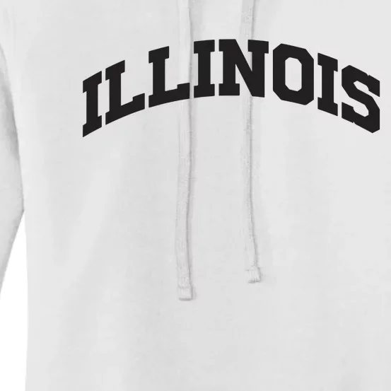 Illinois Gift College University Text Sports Design Women's Pullover Hoodie