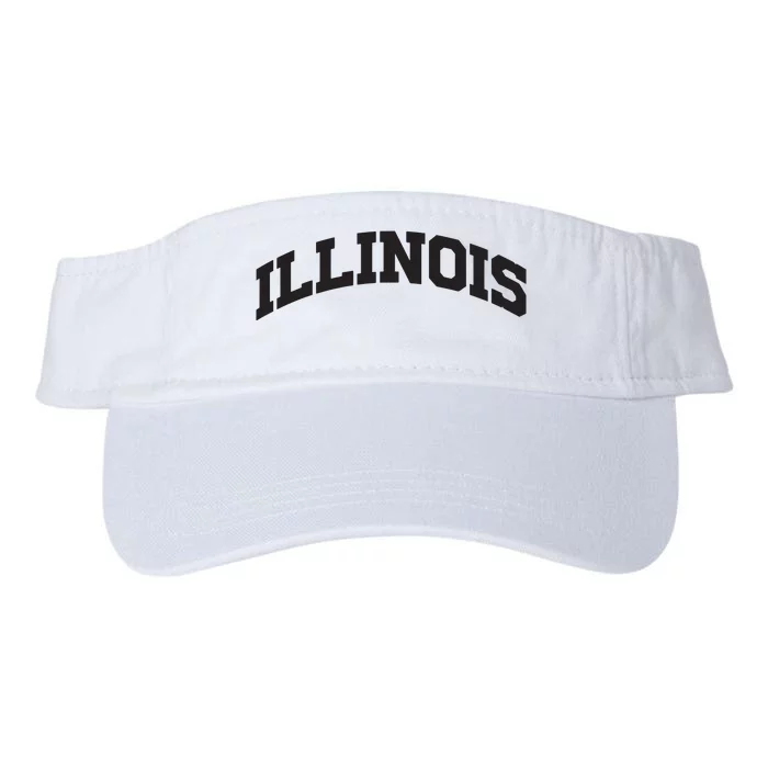 Illinois Gift College University Text Sports Design Valucap Bio-Washed Visor