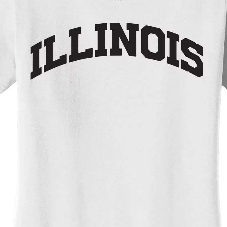 Illinois Gift College University Text Sports Design Women's T-Shirt