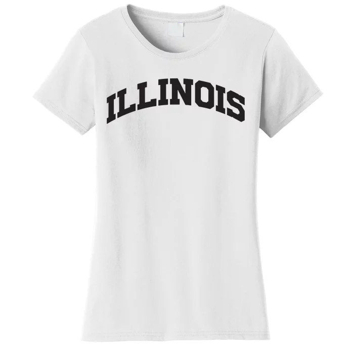 Illinois Gift College University Text Sports Design Women's T-Shirt