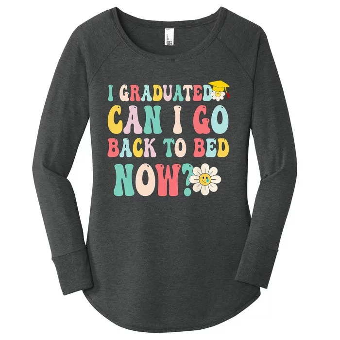 I Graduated Can I Go Back To Bed Now Funny Graduation Gift Women's Perfect Tri Tunic Long Sleeve Shirt