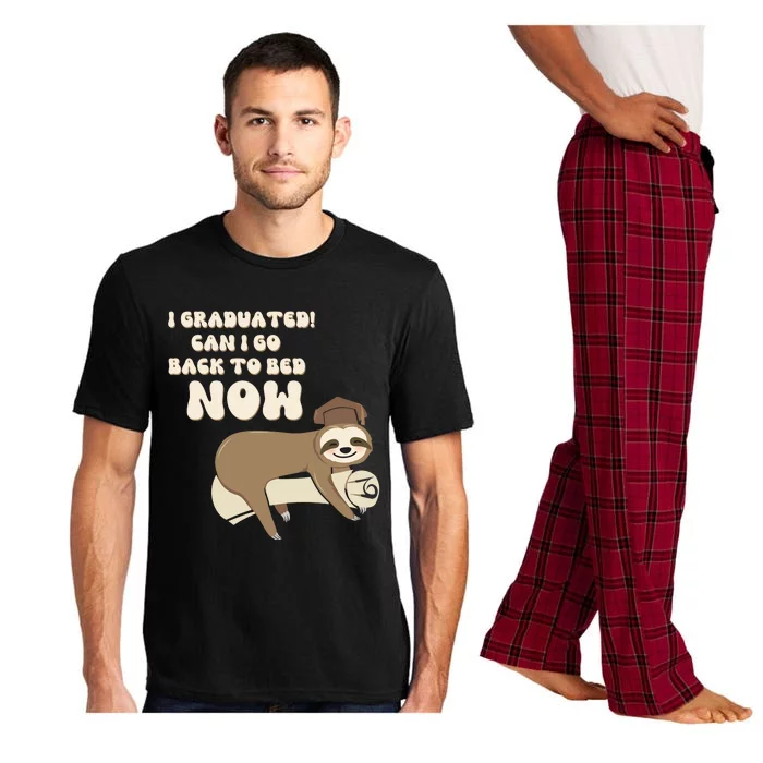 I Graduated Can Go Back To Bed Now Funny Graduation Sloth Pajama Set