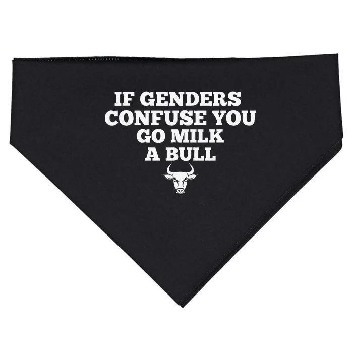 If Genders Confuse You Go Milk A Bull USA-Made Doggie Bandana