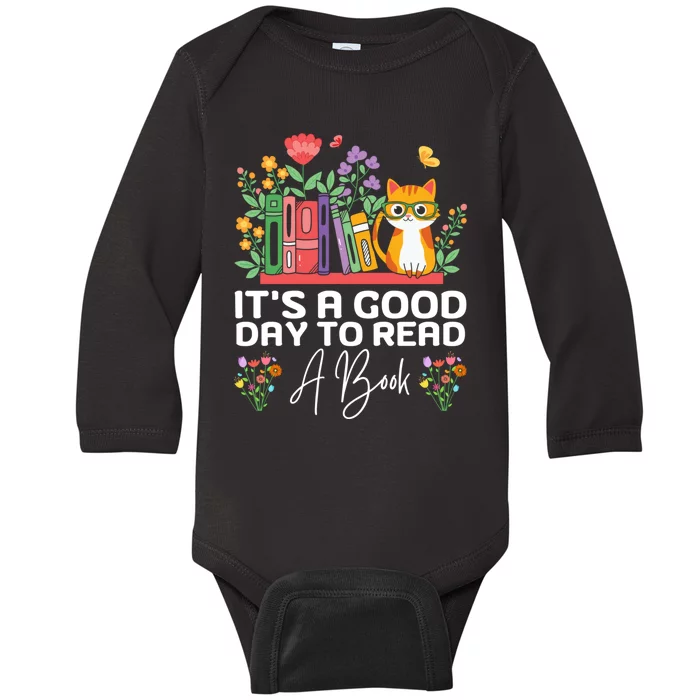 ItS Good Day To Read Book Funny Library Reading Books Lover Baby Long Sleeve Bodysuit