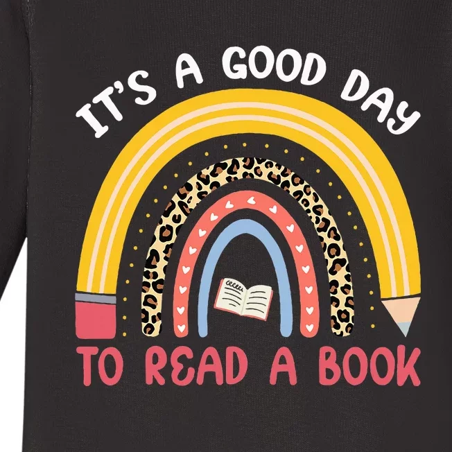 ItS Good Day To Read Book Funny Library Reading Lovers Baby Long Sleeve Bodysuit