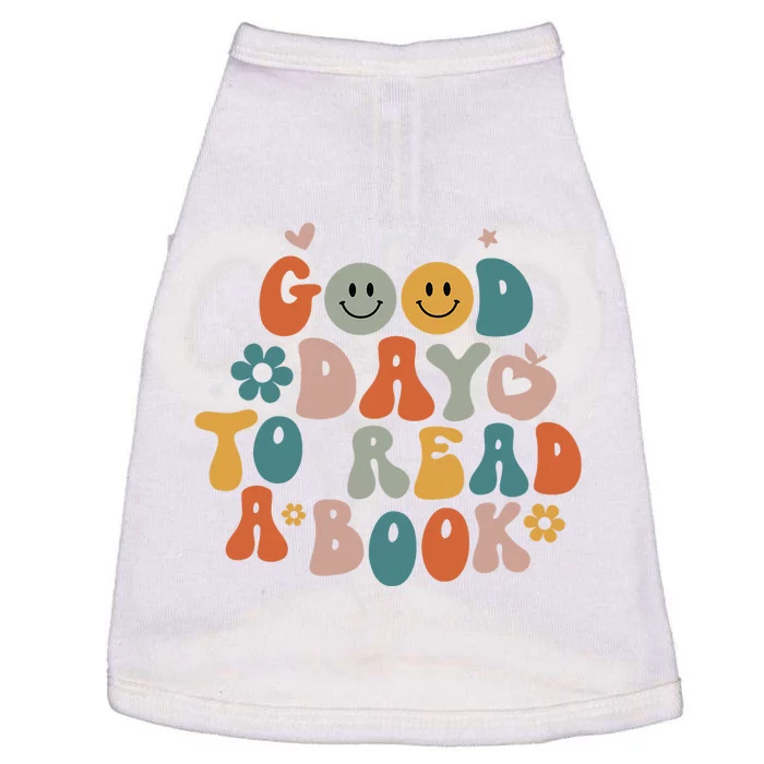 It's Good Day To Read Book Funny Library Reading Lovers Doggie Tank