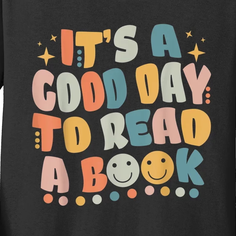 ItS Good Day To Read Book Funny Library Reading Lovers Kids Long Sleeve Shirt