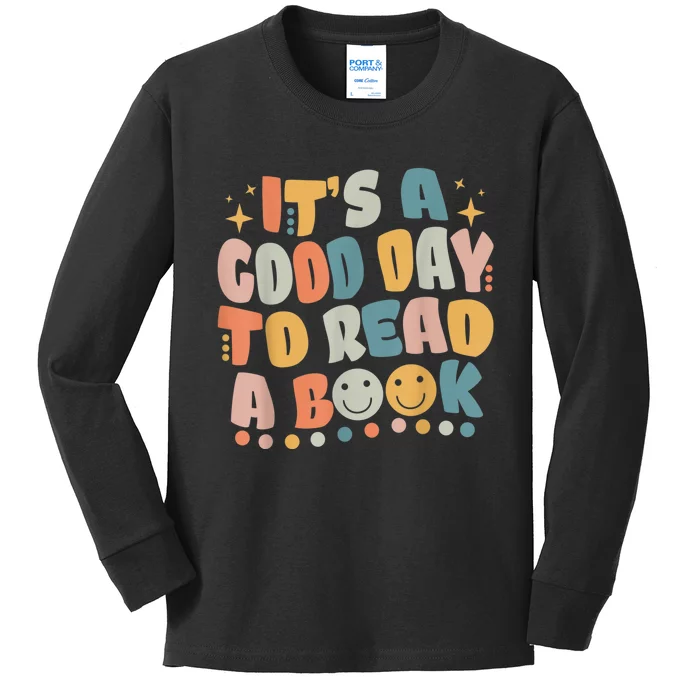 ItS Good Day To Read Book Funny Library Reading Lovers Kids Long Sleeve Shirt