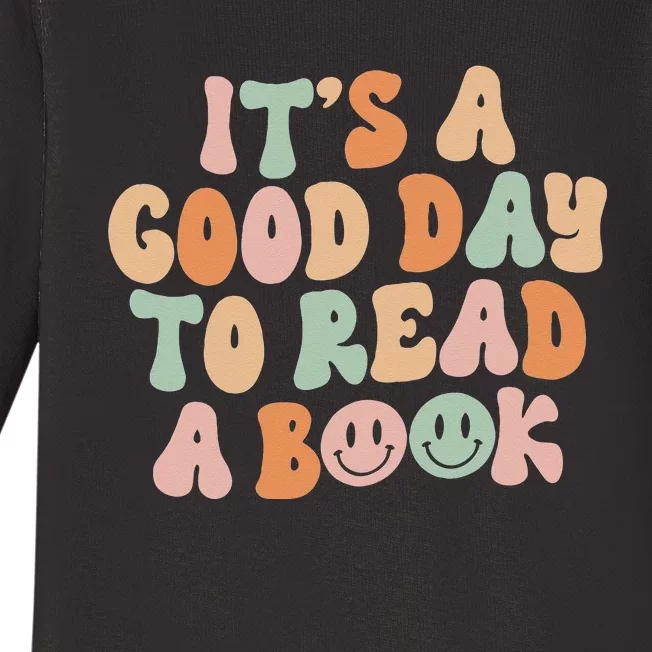 It's Good Day To Read Book Funny Library Reading Lovers Baby Long Sleeve Bodysuit