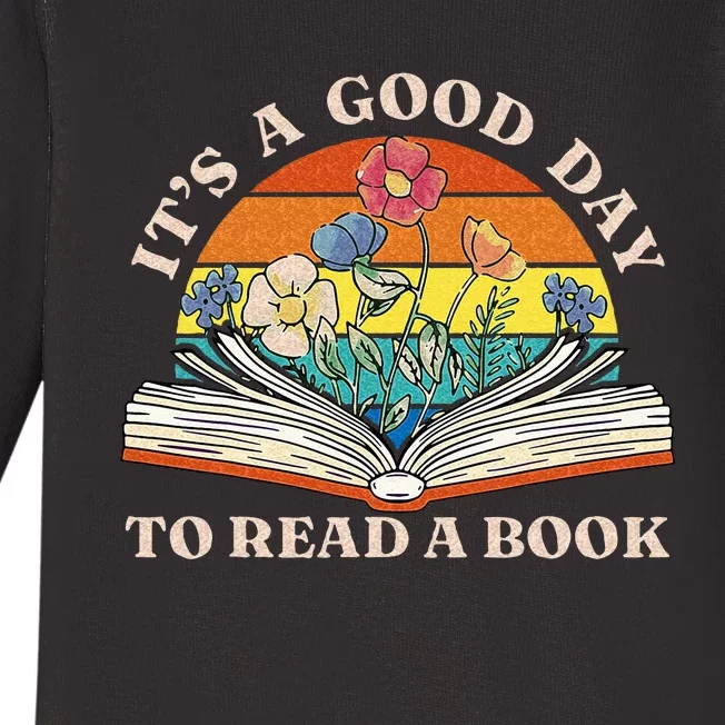 Its Good Day To Read Book Funny Library Reading Lovers Baby Long Sleeve Bodysuit