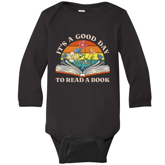 Its Good Day To Read Book Funny Library Reading Lovers Baby Long Sleeve Bodysuit