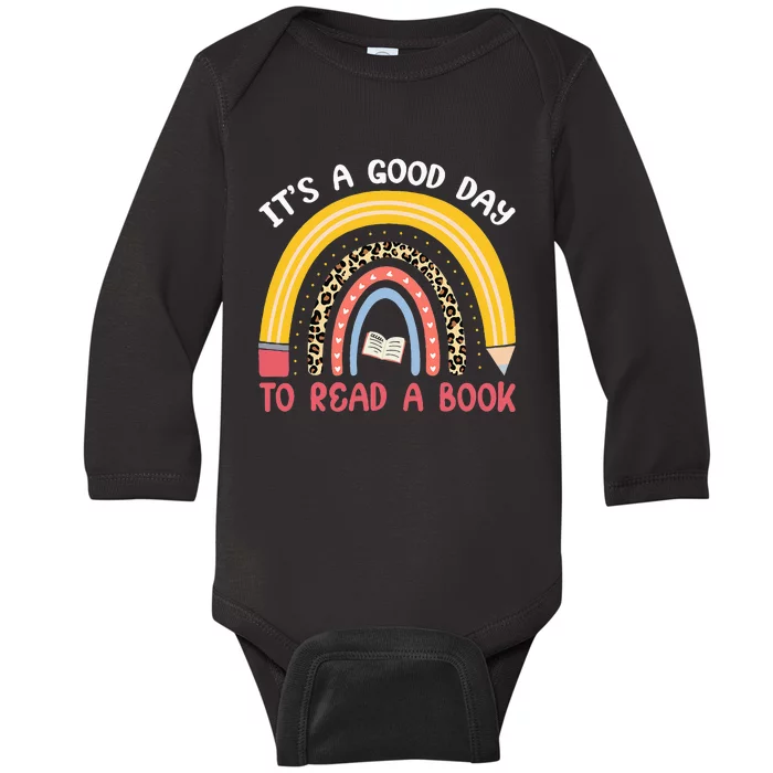 It's Good Day To Read Book Funny Library Reading Lovers Baby Long Sleeve Bodysuit