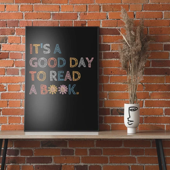 Its Good Day To Read Book Funny Library Reading Lovers Vintage Poster