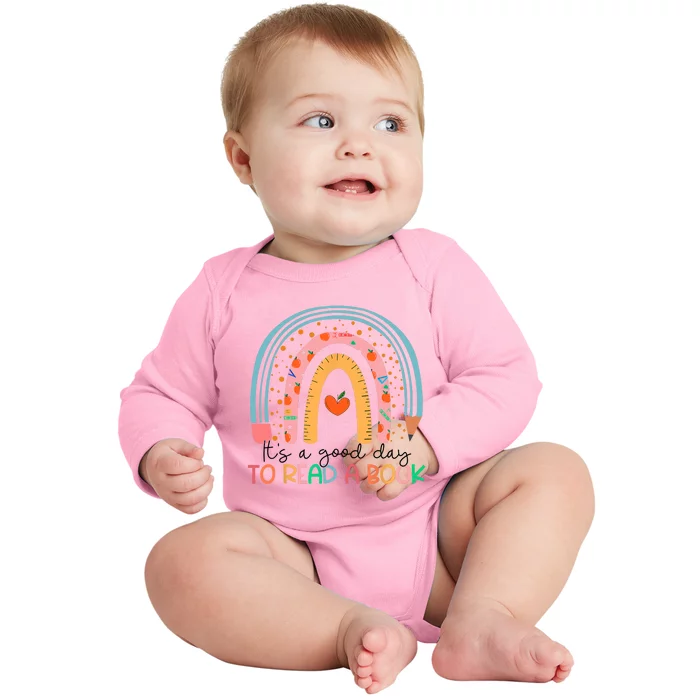 Its Good Day To Read Book Funny Library Reading Lovers Baby Long Sleeve Bodysuit