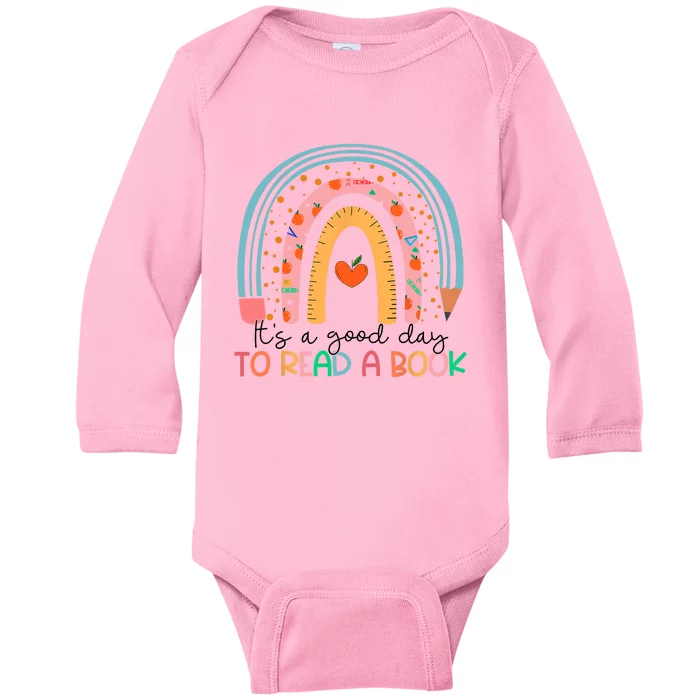 Its Good Day To Read Book Funny Library Reading Lovers Baby Long Sleeve Bodysuit