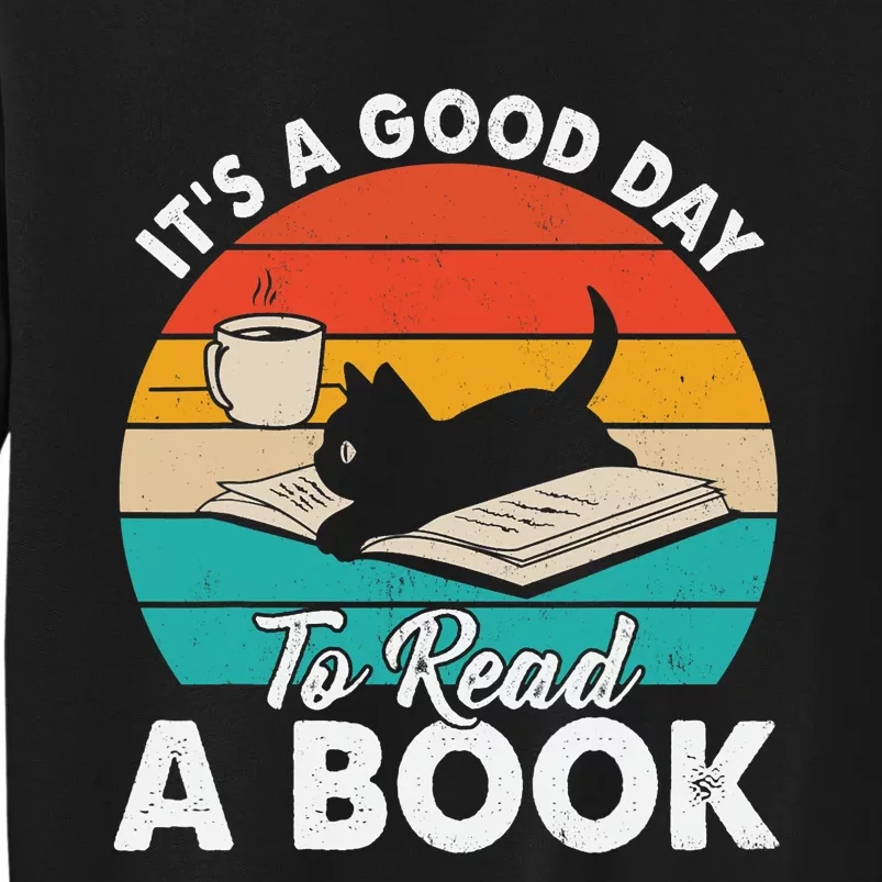 Its Good Day To Read Book Funny Library Reading Cat Lovers Sweatshirt