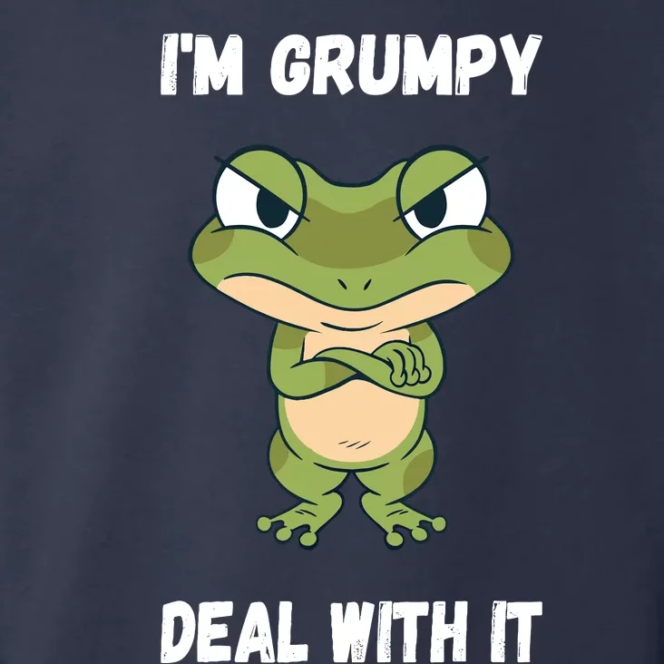 IM Grumpy Deal With It Ironie Saying Funny Frog Toddler Hoodie