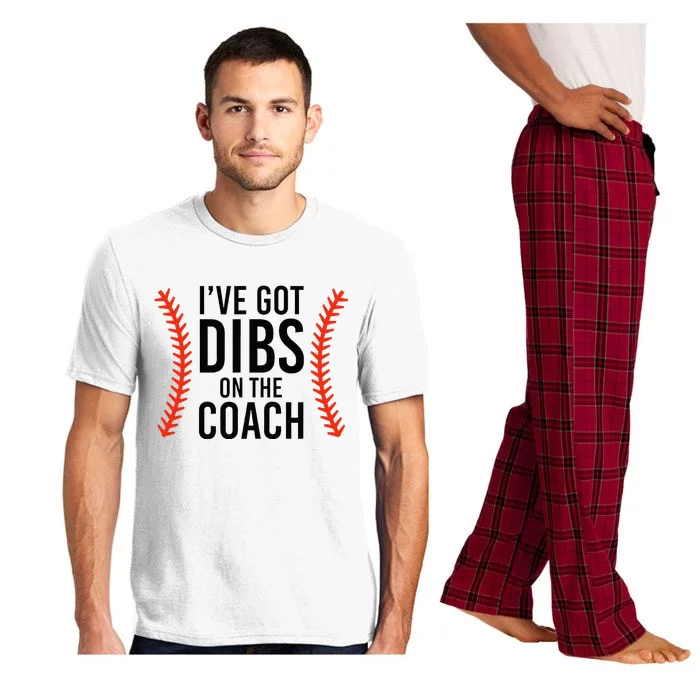 IVe Got Dibs On The Coach Funny Baseball Pajama Set