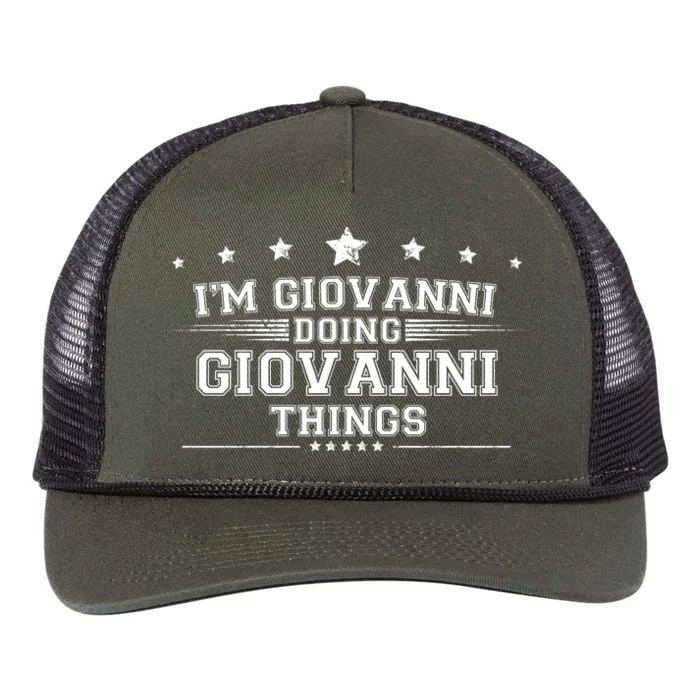 Im Giovanni Doing Giovanni Things Retro Rope Trucker Hat Cap