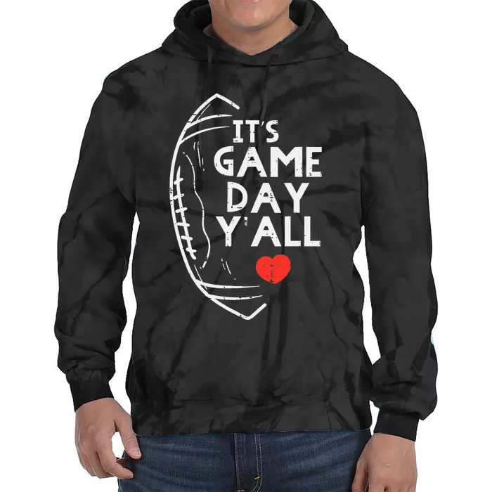 Its Game Day Yall American Football Sports Tie Dye Hoodie