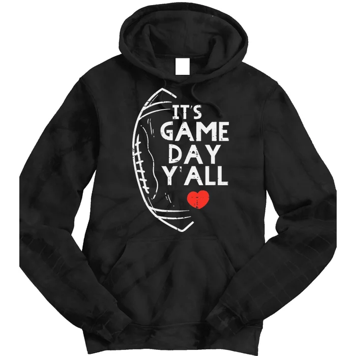 Its Game Day Yall American Football Sports Tie Dye Hoodie