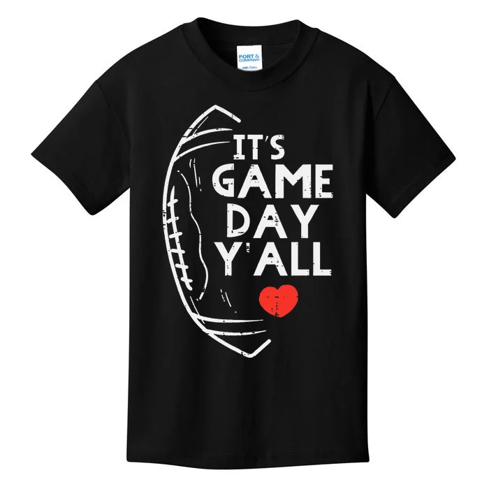 Its Game Day Yall American Football Sports Kids T-Shirt