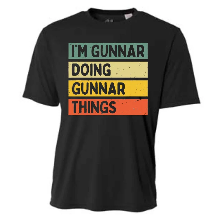 IM Gunnar Doing Gunnar Things Funny Personalized Quote Cooling Performance Crew T-Shirt