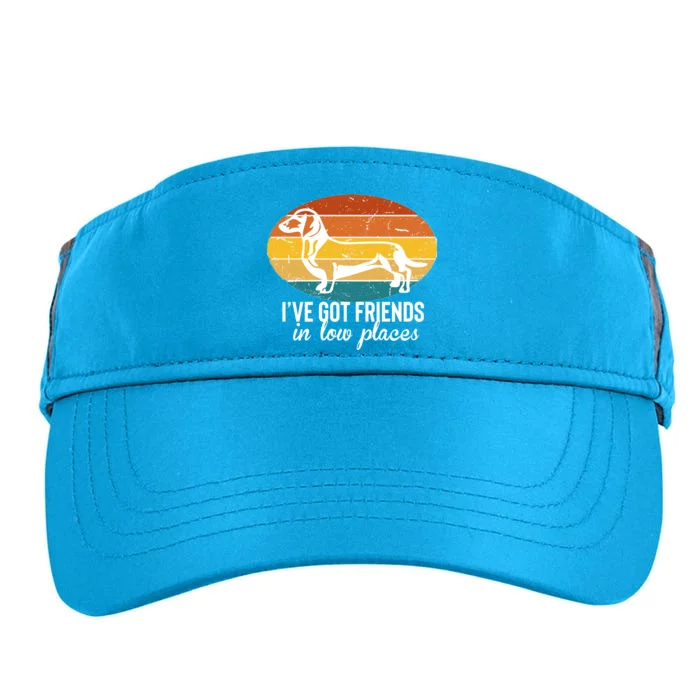 IVe Got Dachshund Friends In Low Places Gift Adult Drive Performance Visor