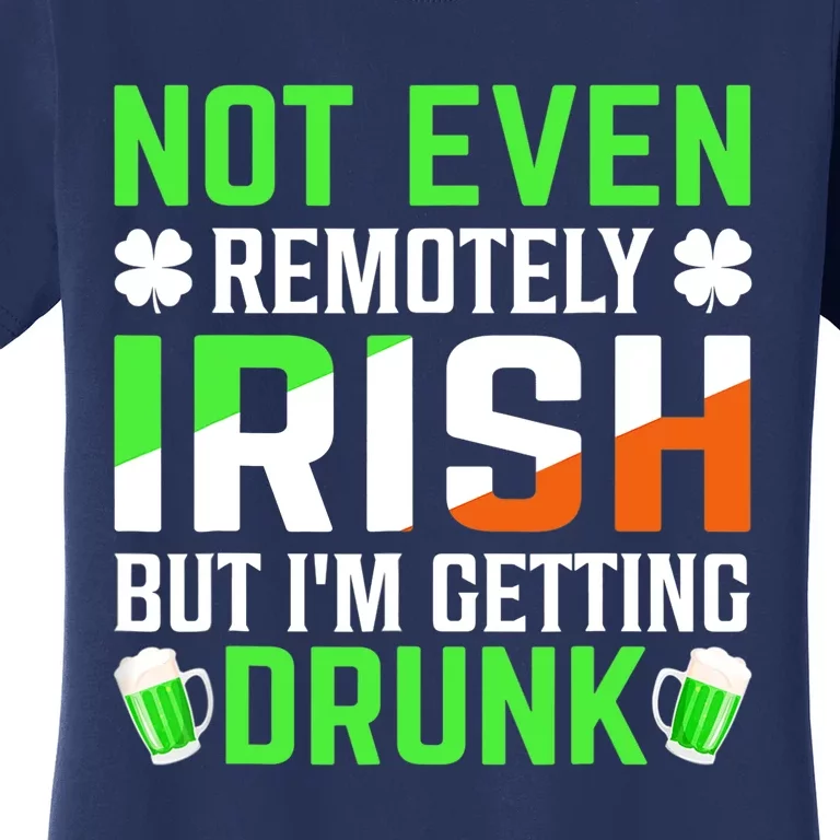 I'm Getting Drunk Irish Flag Shamrock St Patrick's Day Beer Women's T-Shirt