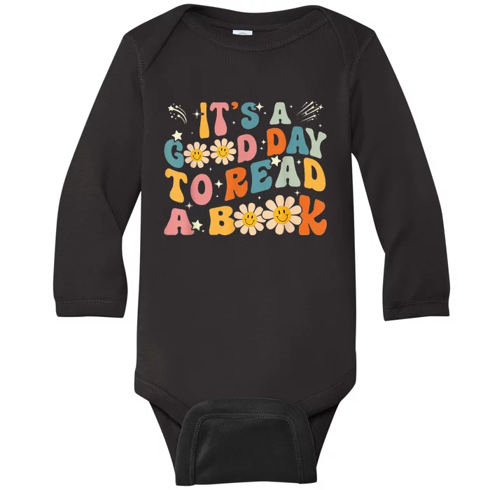 It's Good Day To Read Book Funny Library Reading Lovers Baby Long Sleeve Bodysuit