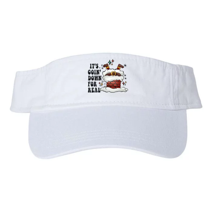 Its Goin Down For Real Funny Santa Christmas Valucap Bio-Washed Visor