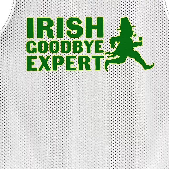 Irish Goodbye Expert Funny St Patrick's Day Irish Ireland Mesh Reversible Basketball Jersey Tank