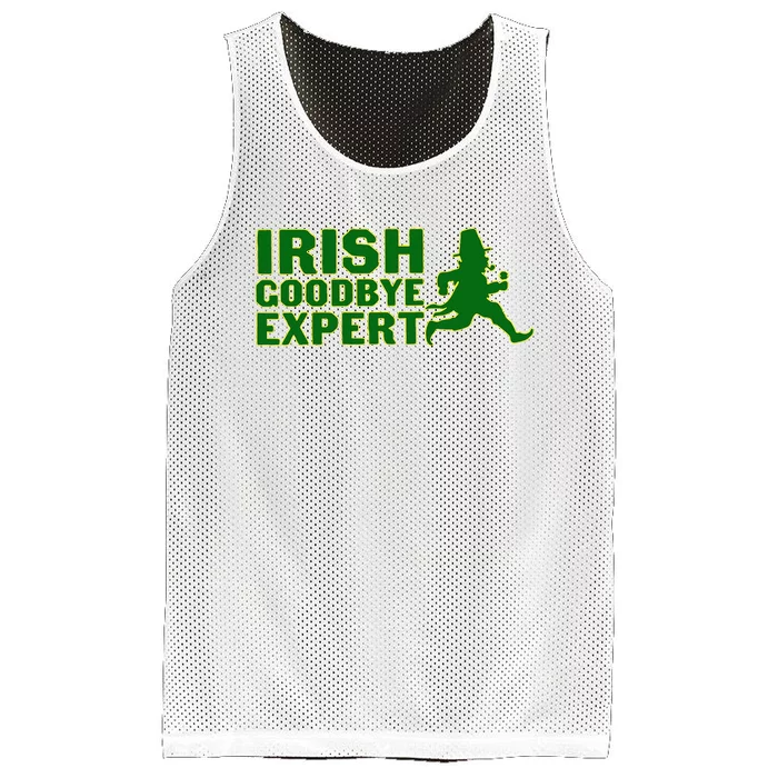 Irish Goodbye Expert Funny St Patrick's Day Irish Ireland Mesh Reversible Basketball Jersey Tank